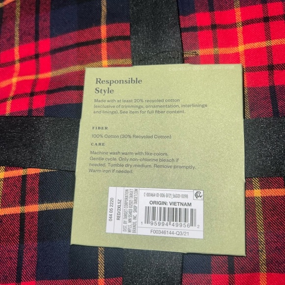 Goodfellow & co flannel pajama pants Medium size 1 pair new adjustable string - Picture 4 of 4